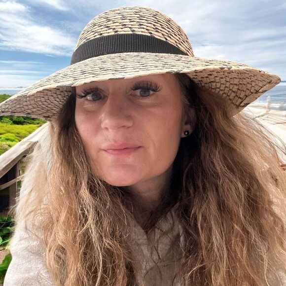 TULA Women Laurel Straw Hat UPF 50 Tan Neutral Outdoor Woven Hat Sun Shade Visor - Picture 7 of 7